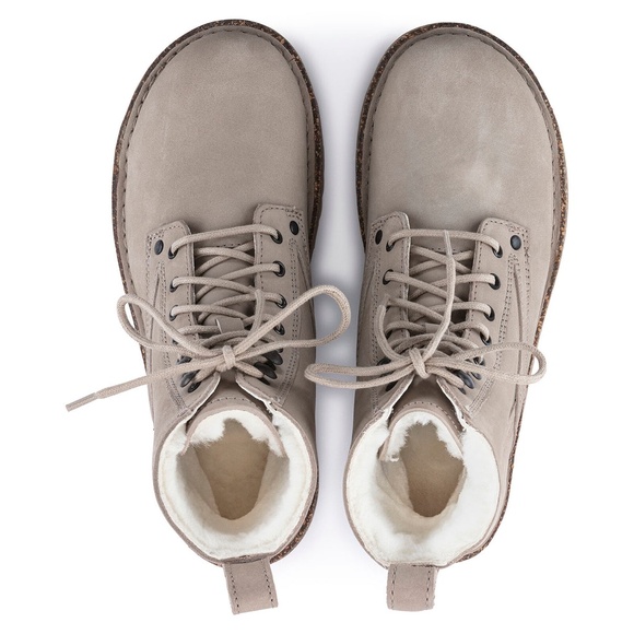 BIRKENSTOCK BRYSON SHEARLING NUBUCK LEATHER | BEIGE TAUPE - Size 41 - Picture 2 of 4